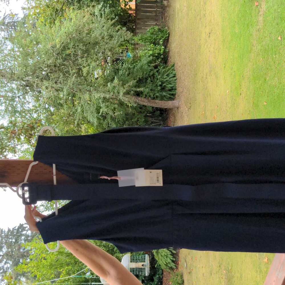 Alex Marie navy v-neck jumpsuit, size 16